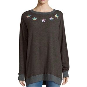 Wildfox - Rainbow Star Roadtrip Slouchy Sweatshirt